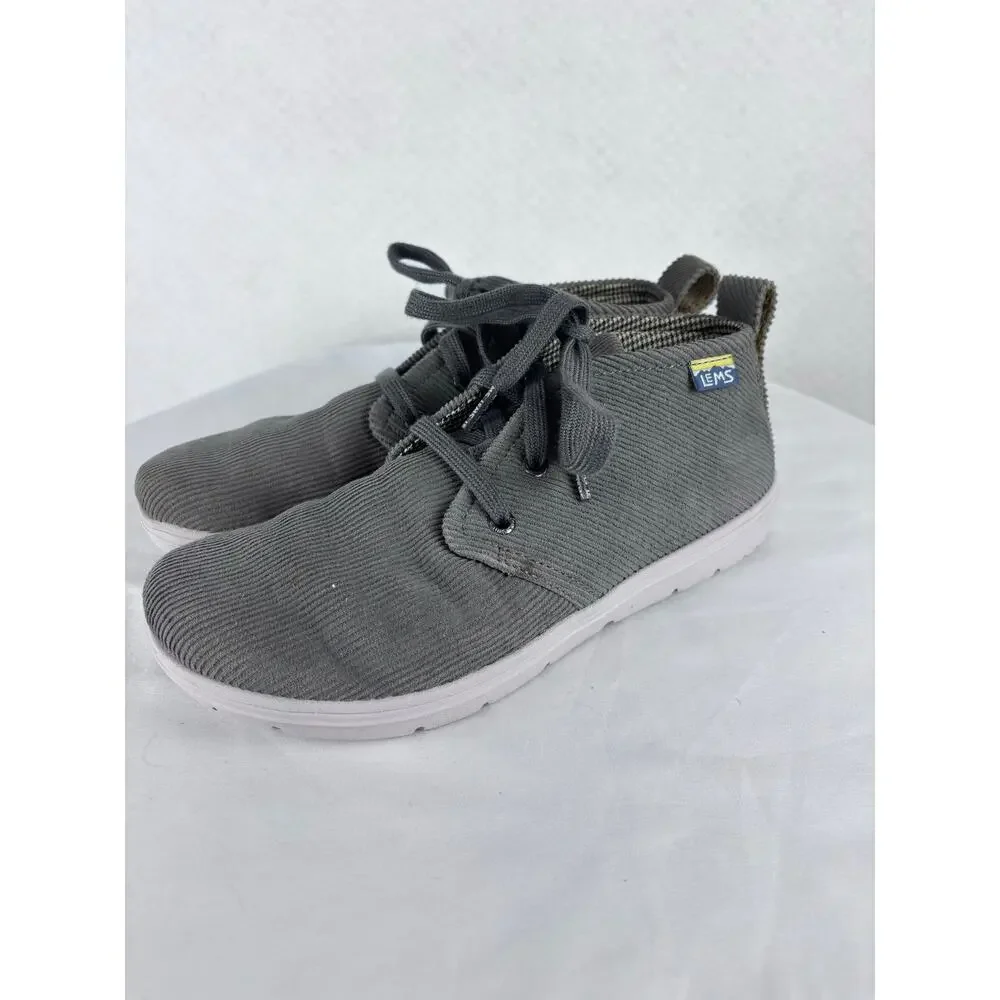 Lems Chukka Corduroy Moon Dust Barefoot Boots Gray Unisex Men’s 7.5 Women’s 9